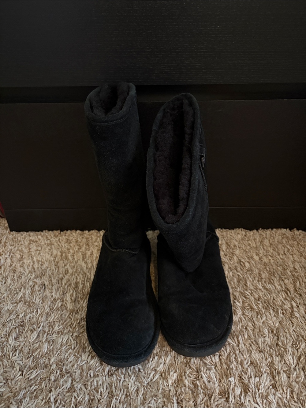 BearPaw Black Tall Winter Boots